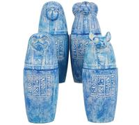 Lpitoy Ornements Égyptiens Anciens en Résine, Statues De Momie Égyptienne, Pot Canope Égyptien pour Décorations De Maison, 4 Pièces