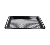 LPPP Plaque Airfry four compatible avec Bosch Siemens HZ629070W | pour Neff, 17007163, 455x375x28mm, fond perforé, circulation d'air chaud, métal noir, accessoire four