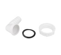 LPPP Raccord de tuyau 1 1/4 pouce, compatible avec Viega | pour tuyau d'évacuation 20-24 mm, raccord coudé, plastique blanc, raccord siphon, sanitaire, pièce de rechange