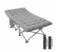 LPVS Lit de Camp Pliable 1 Personne - 60% Plus Épais - Lit d’Appoint | Matelas 60 % Plus Épais - Charge 200 kg - Idéal Camping, Bureau, Voyage - Facile à Déplier - Entreprise Française