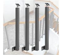 LQSYBHD 4 pièces Main Courante D'escalier, Rampe D'escalier, Poteau De Support Pour Loft, Pilier Réglable, Taille: 90cm/35.4in