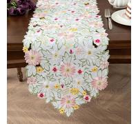 LQTSLFM Chemin de Table Printemps, Fleurs, Fleur pour Intérieur Extérieur, Floral pour Décor Cuisine Salon
