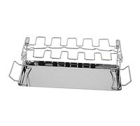 Lquminesque Grille-Poulet à Ailes et Cuisses avec Accessoires de Cuisson, Gril Vertical pour Cuisses de Poulet Compatible Four et Barbecue, Support rôtisseur en Acier Inoxydable pour pilons