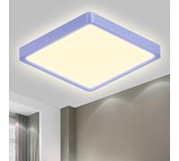 LQWELL® Plafonnier LED, IP44 Lampe de Salle de Bain Étanche Carré Plat 18W 4000K 1600LM Lampe Simple Moderne Mince pour Salon Salle de Bain Chambre Cuisine Couloir Sous-Sol Bureau, 220 * 24mm