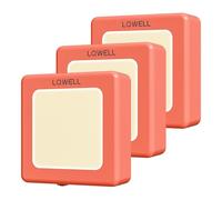 LQWELL® Veilleuse Pliable avec Capteur Crépusculaire, Veilleuse Luminosité Réglable, Lumière de Prise Automatique, Lumière d'Orientation Blanc Chaud pour Chambre d'Enfants Couloir (Rose, 3 Pièces)