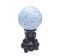 LQYXGS Décoration d'intérieur en Pierre de Cristal 1pcs 4-8cm Boule de Cristal Quartz Calcite Bleue Magique Naturelle(70-80mm)