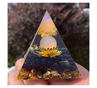 LQYXGS Décoration d'intérieur en Pierre de Cristal 60mm ORGONITE Pyramid Perles de Cristal Violet Naturel Guérisseur Reiki Chakra Générateur Obsidian Energie(A 1)