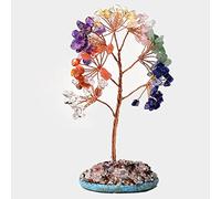 LQYXGS Décoration d'intérieur en Pierre de Cristal Amérique Naturelle Arbre de Vie Spécimen minéral Rock, Agate Reiki Accueil Décoration Ornements Chanceux DIY Souvenirs Souvenirs(Colourful Crystal)