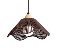 LQZCXMF Lampes Suspendues En Corde De Chanvre Pour Table De Restaurant, Abat-jour Moderne En Osier Tressé À La Main, Design Unique, Luminaires Suspendus Pour Table À Manger, Îlot De Cuisine