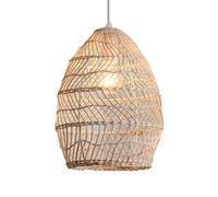 LQZCXMF Lustre En Rotin, Suspension Moderne Avec Grand Abat-jour En Rotin Style Tropical D'Asie Du Sud-Est, Luminaire Suspendu Pour Cuisine Et Salle À Manger.