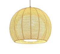 LQZCXMF Suspension Bohème En Corde De Chanvre Tressée, Abat-jour Wabi-sabi, Forme Boule, 50 Cm (19,7 Po), Lustre En Rotin Style Moderne, Lustre Panier Pour Salle À Manger, Salon, Chambre