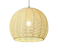 LQZCXMF Suspension Bohème En Corde De Chanvre Tressée, Abat-jour Wabi-sabi, Forme Boule, 50 Cm (19,7 Po), Lustre En Rotin Style Moderne, Lustre Panier Pour Salle À Manger, Salon, Chambre
