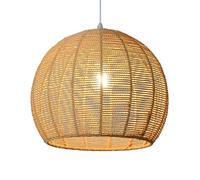 LQZCXMF Suspension Bohème En Corde De Chanvre Tressée, Abat-jour Wabi-sabi, Forme Boule, 50 Cm (19,7 Po), Lustre En Rotin Style Moderne, Lustre Panier Pour Salle À Manger, Salon, Chambre