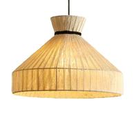 LQZCXMF Suspension Bohème En Rotin Style Wabi-sabi, Idéale Pour Les Chambres D'hôtes Et Restaurants. Lampe Suspendue Dôme Style Zen, Parfaite Pour Une Salle De Thé, Une Chambre, Une Cuisine