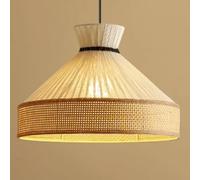 LQZCXMF Suspension Bohème En Rotin Style Wabi-sabi, Idéale Pour Les Chambres D'hôtes Et Restaurants. Lampe Suspendue Dôme Style Zen, Parfaite Pour Une Salle De Thé, Une Chambre, Une Cuisine