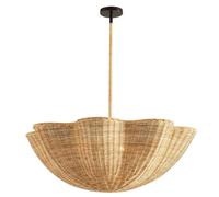 LQZCXMF Suspension En Rotin Style Bohème, Abat-jour Panier, Idéale Pour Une Chambre À Coucher, Une Maison De Campagne, Un Grand Restaurant Ou Une Cuisine Équipée (ampoule E26), 50 Cm.