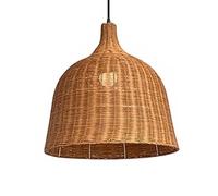 LQZCXMF Suspension En Rotin Style Japonais Wabi-sabi, Grande Lampe Suspendue Rustique En Osier Tressé, Douille E26, Idéale Pour Chambre, Cuisine, Îlot De Cuisine, Salle À Manger Ou Salon, 55 Cm