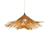 LQZCXMF Suspension En Rotin Tressé À La Main, Finition Beige, En Osier Naturel, Douille E26, 60 Cm (23,6 Pouces), Style Zen Antique, Idéale Pour Salle À Manger, Salon, Chambre Ou Entrée.