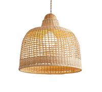 LQZCXMF Suspension Rustique En Rotin Tressé, Abat-jour Beige En Osier, Douille E26, Idéale Pour Restaurant, Cuisine, Salon, Couloir Ou Chambre. Convient Également Pour Une Utilisation Dans