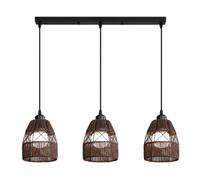 LQZCXMF Suspension Vintage En Corde De Chanvre Pour Salle À Manger, Petit Lustre, Style Wabi-sabi, Ampoule E26, Luminaire Moderne Pour Îlot De Cuisine, Chambre, Salon, Salle À Manger.