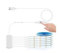 LRGBST 6 PCs 1M White COB LED Strip, 5V USB Dimmable COB LED Strip avec Touch Dimmer Switch pour les vitrines des panneaux acoustiques sous l'éclairage du cabinet
