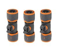 lrgnixs Lot de 3 raccords avec valve de régulation, connecteur de tuyau d'arrosage, raccord de tuyau Gardena, raccord de tuyau Gardena, raccord de tuyau pour irrigation et nettoyage