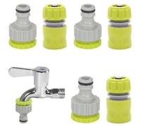 lrgnixs Lot de 6 connecteurs de robinet Gardena - Raccord de tuyau de jardin - Raccord de robinet de jardin 1/2" vers 3/4" - Adaptateur de robinet Gardena - Raccord de jardin pour irrigation