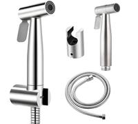 lrgnixs Pulvérisateur de Bidet à Main, Douchette WC Kit Complet, Vaporisateur Toilette Douchette Acier Inoxydable avec 1,5 m tuyau, Bidet Toilette WC pour Animaux de Compagnie, Hygiène Personnelle