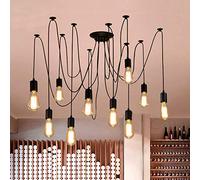 Lrpiyvo Lustre Araignee Suspension Lampe Suspendue Industrielle Lustre | Retro Suspension Luminaire Vintage Suspension E27 Métal pour Salon Cuisine Salle Chambre
