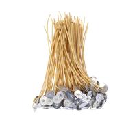 LRXIYODE 100 Pièces Mèches de Bougie en Coton Pré-cirées Cire d'abeille, Faible Émission de Fumée, Longueur 20cm, pour Éclairage