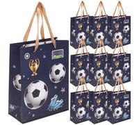 LRXIYODE 12 Paquet de Bonbons pour Garçon et Filles Thème Football en Papier Incassable et Sécurisé pour Fêtes Sportives et Anniversaires, Lot de 12 Pièces Plusieurs styles