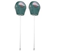 LRXIYODE 2 Pièces Humidimètre Électronique du Sol Vert à Aiguille, | Métal Plastique, Résistant aux Intempéries, Usage Simple en Intérieur et Patio