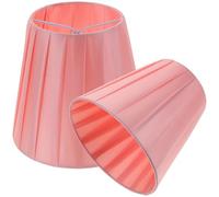 LRXIYODE Abat-jour à Pince en Tissu Rose, Lot de 2, Diffuseur de Lumière Décoratif pour Lampe de Bureau et Lampadaire, Design Élégant Adapté au Salon et Bureau