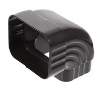 LRXIYODE Adaptateur de Gouttière Raccord Coudé à 90 Degrés Carré Noir en Alliage D'aluminium Guide Anti-humidité pour Conduit D'eau de Pluie pour Murs
