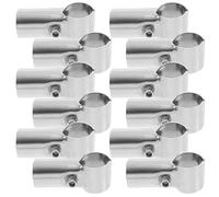 LRXIYODE Collier de Serrage Inox 32-50 en Acier Inoxydable Argenté, Connecteur de Poteau Tissé Facile à Démonter, 12pcs pour Fixation Orientable de Tubes