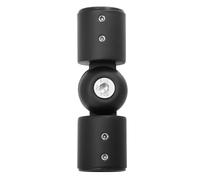 LRXIYODE Connecteur d'angle Noir en Acier Inoxydable pour Tringles à Rideaux, Coude Stable et Fiable Accessoire Vis, pour Fenêtres et Salles de Bain Couleur Aléatoire