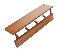 LRXIYODE Crochets Muraux Décoratifs en Bois Marron, Quatre Crochets Étagère | Support Mural Rustique, Rangement Suspendu pour Entrée et Chambre, Style Ferme Simple