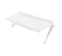 LRXIYODE Étagère Supérieure TV sans Perçage Réglable pour Écran LCD Blanc | Plastique Antidérapant, Rangement pour Bureau et Chambre, Câble Net, Charge Stable, Usage Téléviseur
