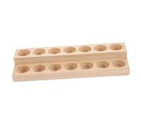 LRXIYODE Organisateur De Flacons D'huiles Essentielles à Deux Niveaux En Bois Naturel, 14 Trous, Support Pratique Pour Bureau Et Espace Bien-