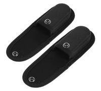 LRXIYODE Pochette Pliable en Nylon Noir 2pcs pour Couteaux Protection Résistante à L'huile Sacoche à Outils Compacte et Pratique pour Usage Quotidien