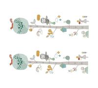 LRXIYODE Toise Autocollante Animaux Forêt pour Garçon et Filles, Tableau de Croissance 3d Coloré, Pvc Résistant, 30×60 Cm, Décoration Murale Chambre Bébé, 2 Pièces