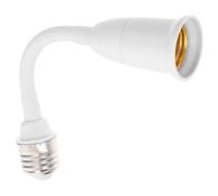 LRXIYODE Ventilateur Plafond Rallonge de Prise Flexible en Plastique et Métal à Visser sur Douille Adaptateur de Douille D'ampoule Flexible E27 Réglage 360 Degrés pour Espaces Intérieurs