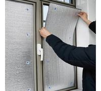 LRYELWA Film Isolation Thermique en Aluminium Réfléchissant pour Fenêtre,Panneau de Protection Solaire Anti Chaleur,Film Anti Regard Occultant Totalement,pour Vitre,avec Ventouse (40cm x 60cm)