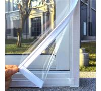 LRYELWA Kit de Film D'isolation Thermique pour Fenêtre,Pour l'hiver et l'été,Rideau Isolant Anti Froid,Film de Survitrage Transparent,Couverture en Plastique,avec Bande Adhésif (135cm x 190cm)