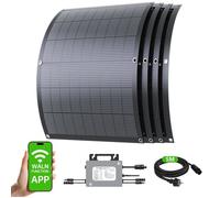 LS-PV800Mi Kit solaire flexible 800W avec 4 panneaux de 200W, micro-onduleur WiFi 800W et câble AC de 5M pour balcon et camping-car