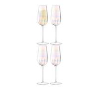 LSA International PE04 Lot de 4 flûtes à Champagne Pearl, 250 ml, nacrées