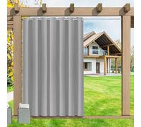 LSDINDF Rideaux d'Extérieur, Rideau Extérieur Imperméable et Occultant - 1 Pièce, Protection Solaire et Thermique avec Oeillets, Brise-Vue pour Pergola, Terrasse - 177L × 241Hcm