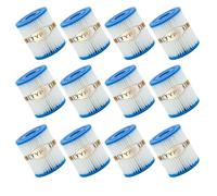LSESEN Lot de 12 cartouches filtrantes de type I pour piscine de taille 1, cartouche filtrante de taille I pour pompe de 1000 litres, installation facile (blanc)