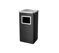 lskdnrufh Poubelle commerciale en acier inoxydable, for le hall de l'hôtel Ktv, cendrier vertical, ascenseur, poubelle carrée d'entrée(Black)