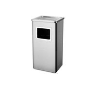 lskdnrufh Poubelle commerciale en acier inoxydable, for le hall de l'hôtel Ktv, cendrier vertical, ascenseur, poubelle carrée d'entrée(Silver)